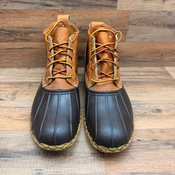 LL Bean Men's size 13 Brown and Tan Duck Boots - Picture 3 of 11